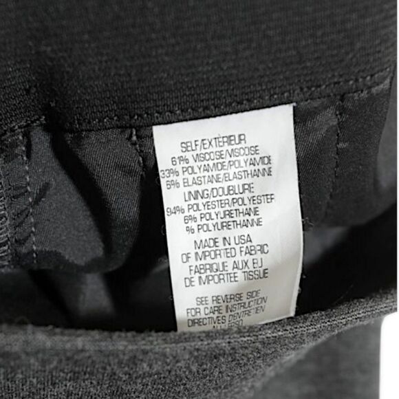 THEORY Thaniel K Fixture Ponte Pants in Charcoal, Size 12, NWT - Picture 6 of 7